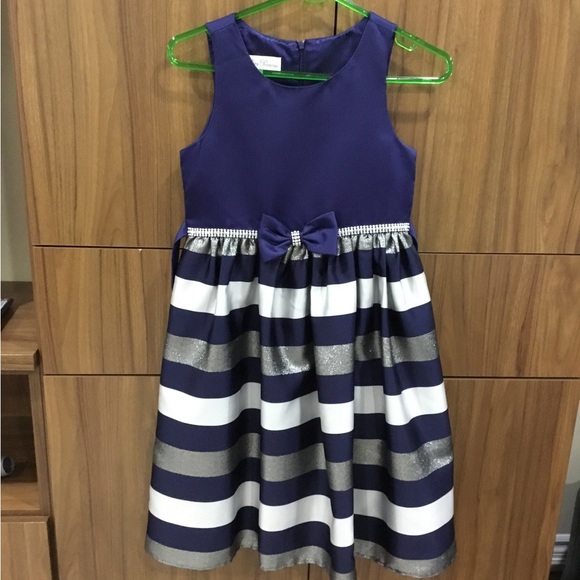Kids Formal Navy Blue Dress, in Great Condition - Picture 4 of 8